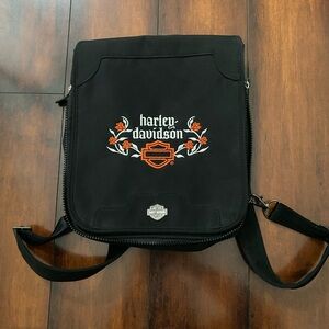 Harley-Davidson Black Slim Backpack Y2K